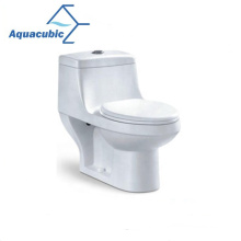 Waschtätigkeit Badezimmer Toilette Dual Flush Round Bowl Keramik einteilig ein Stück bodenmontiertes Schwerkraft spült S-Trap P-Trap